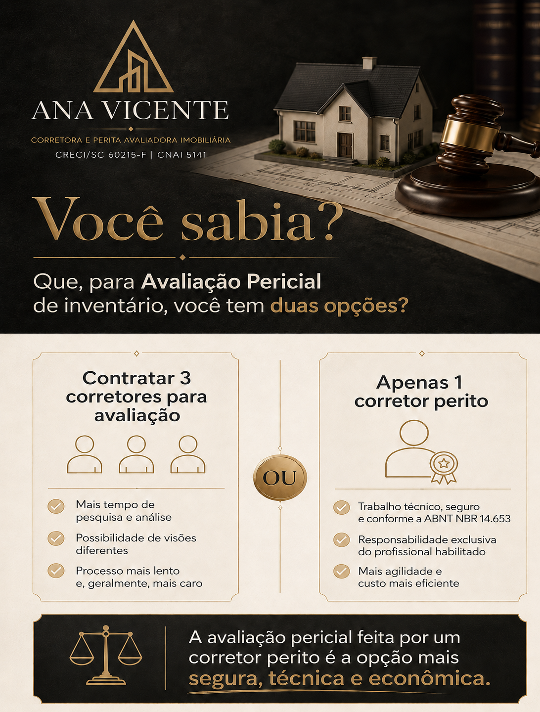 Arte sobre avaliação pericial de inventário com Ana Vicente